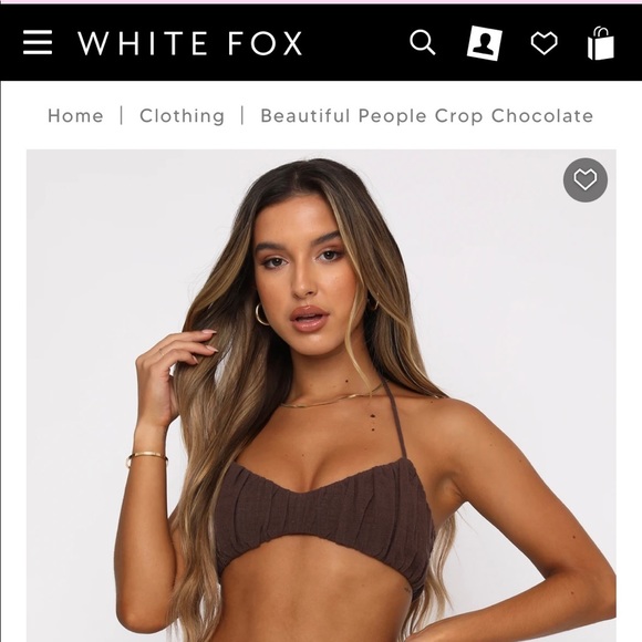 Beautiful People Crop Chocolate - Picture 2 of 4